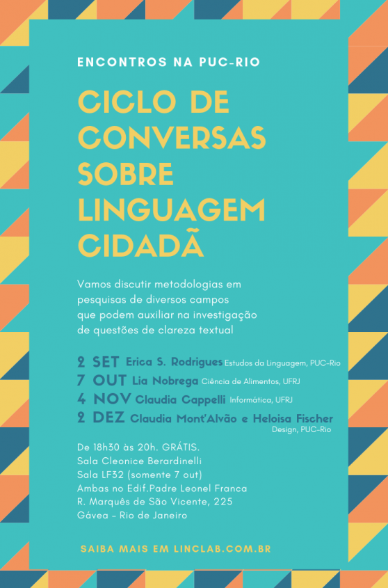 Ciclo De Conversas Sobre Linguagem Cidad Artes Design Puc Rio