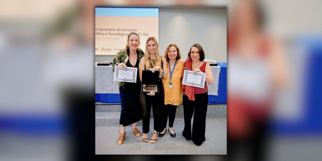 Aluna do dAD premiada no XXXIII Seminário de Iniciação Científica e Tecnológica da PUC-Rio